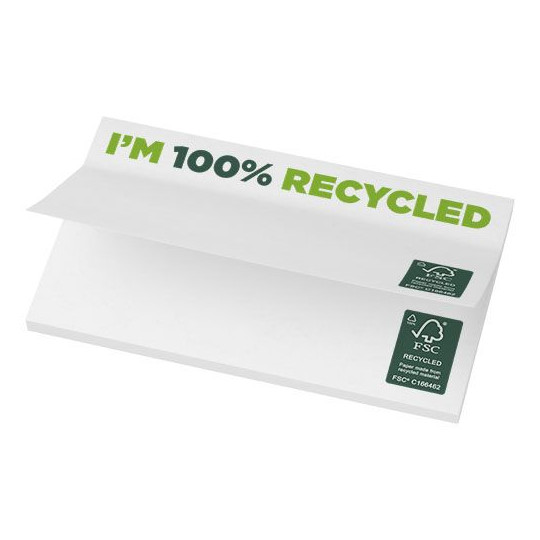 Mémos autocollants recyclés 127 x 75 mm Sticky-Mate® - Produits pratiques et écologiques | BCM Goodies