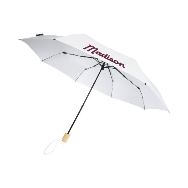 Parapluie pliable en PET recyclé Birgit - Accessoire écologique et pratique pour la pluie - BCM Goodies