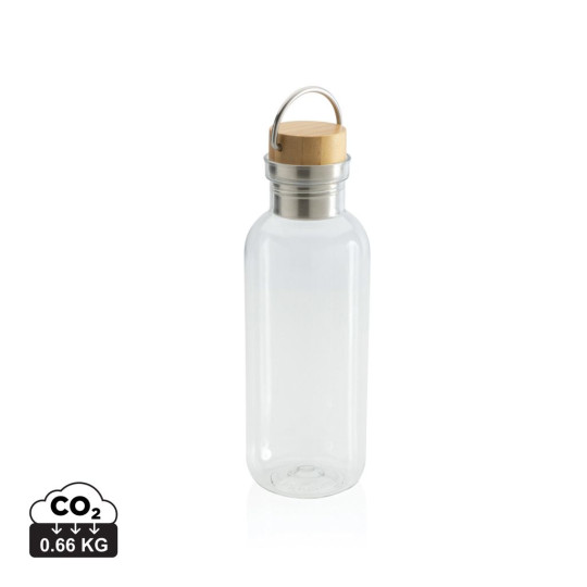 La bouteille 680ml en rPET GRS avec couvercle en bambou, un produit écologique et pratique pour vos déplacements quotidiens.

Me