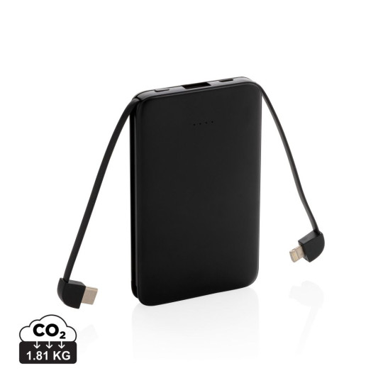 Batterie de secours 5000 mAh avec câbles intégrés - BCM Goodies