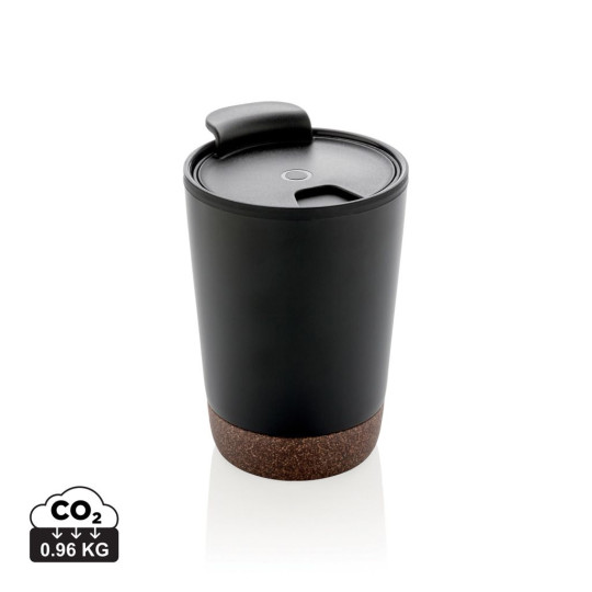 Tasse à café en liège et acier inoxydable GRS - 300 ml - Sans BPA - Matériaux durables - Personnalisable