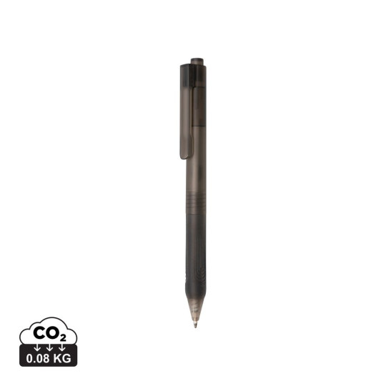 Stylo X9 finition givré avec grip silicone - Stylo personnalisable de qualité pour entreprise