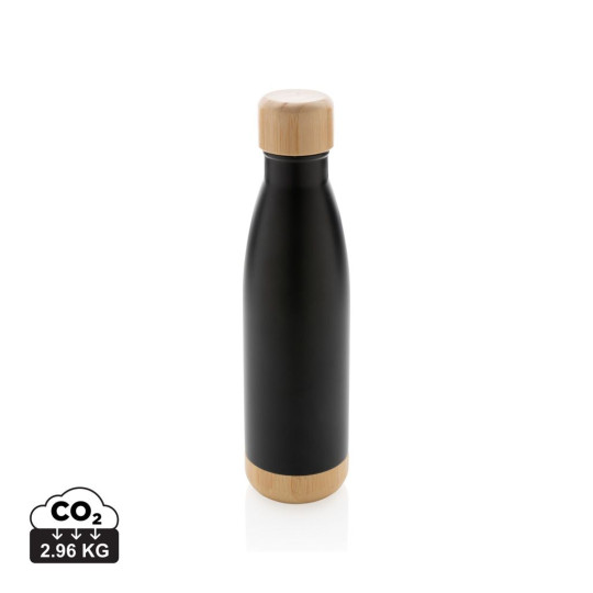 Bouteille isotherme en acier avec finition bambou - 520 ml - BCM Goodies