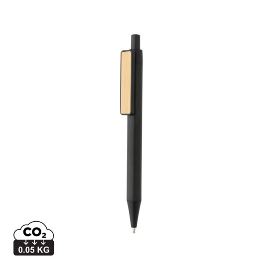 Stylo en ABS recyclé GRS avec clip en bambou - Stylo écologique pour entreprise | BCM Goodies