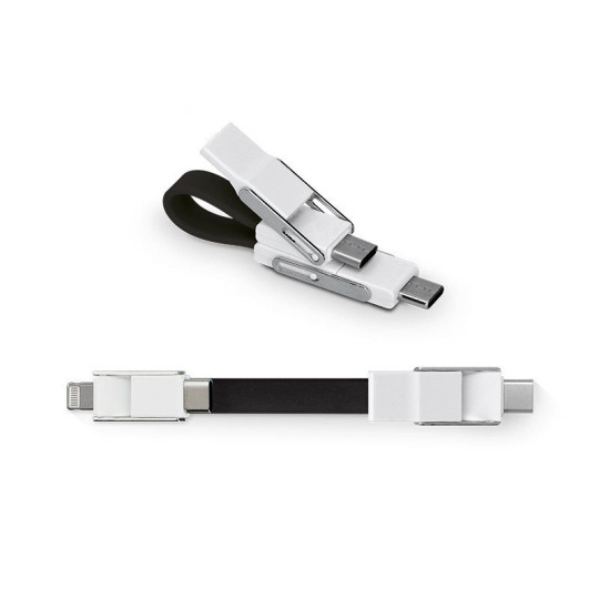 Câble de charge rapide et transfert 6 en 1 personnalisable – Accessoire porte-clés pratique pour welcome pack et cadeaux d’entre