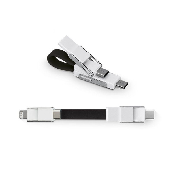 Câble de charge rapide et transfert 6 en 1 personnalisable – Accessoire porte-clés pratique pour welcome pack et cadeaux d’entre