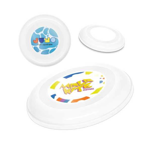 Frisbee personnalisable 216 mm en polypropylène – Goodie d’entreprise conforme EN71