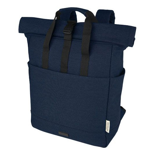Sac à dos pour ordinateur portable Joey 15L en toile recyclée GRS 15 pouces - Personnalisable - BCM Goodies