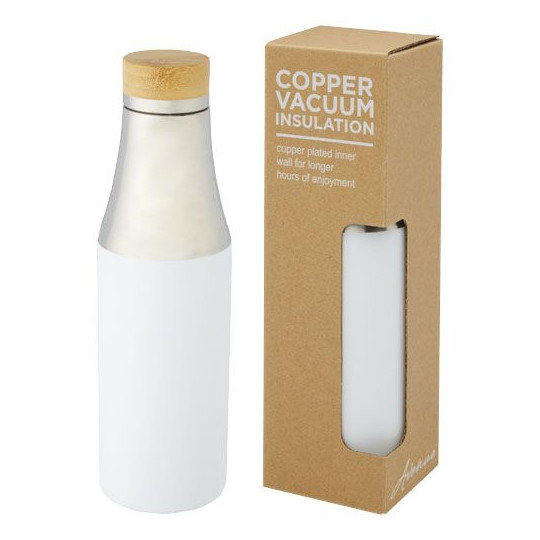 Bouteille Hulan en acier inoxydable avec cuivre de 540 ml - Parfait pour boissons chaudes ou froides - Idéal pour cadeaux d'