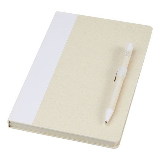 Ensemble carnet de notes A5 et stylo bille Dairy Dream - Produit écologique et pratique