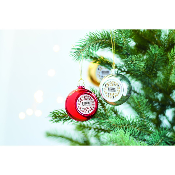 Boule de noël pour sublimation HAPPY BALL Personnalisable | BCM Goodies