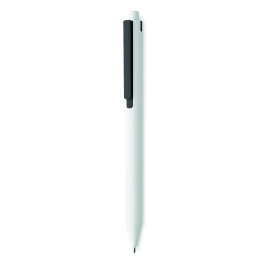 Stylo poussoir en ABS recyclé SIDE - Stylo écologique avec encre bleue fluide