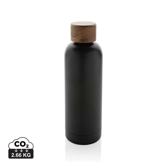 Bouteille iso en acier inoxydable recyclé certifiée RCS Wood - 500ml - BCM Goodies