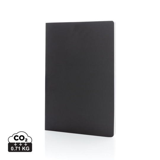 Carnet A5 en papier minéral IMPACT de BCM Goodies - Carnet écologique ligné avec couverture souple