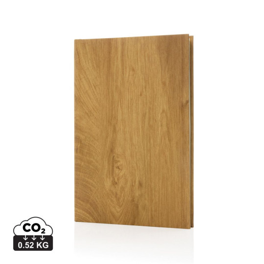 Cahier A5 imprimé bois Kavana - Carnet rigide en bois pour notes et dessins - Idéal pour étudiants et professionnels - Cadeau pa
