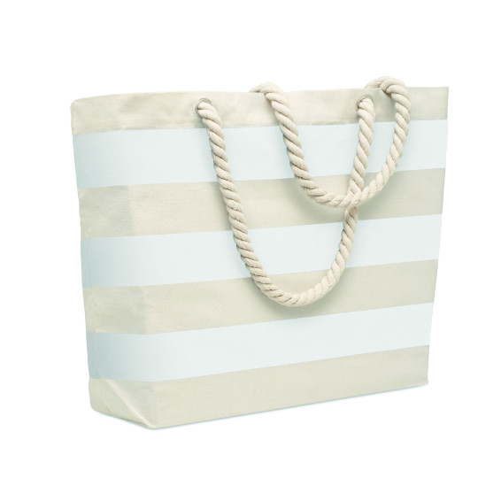 Sac de plage en coton 220 gr/m² HEAVEN STRIPE - Accessoire indispensable pour plage et shopping