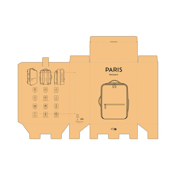 Sac à dos personnalisable Paris Backpack 20L en cuir recyclé pour entreprises et événements professionnels – BCM Goodies