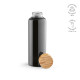 Bouteille personnalisable en verre borosilicate 510 ml Indus Bottle avec bouchon bambou – Objet publicitaire durable pour entrep