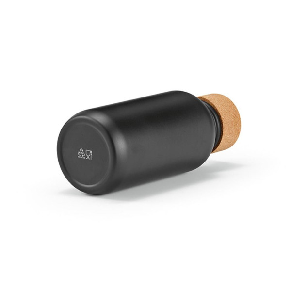 Bouteille Volga 530 ml personnalisable en acier inoxydable recyclé avec bouchon liège – BCM Goodies