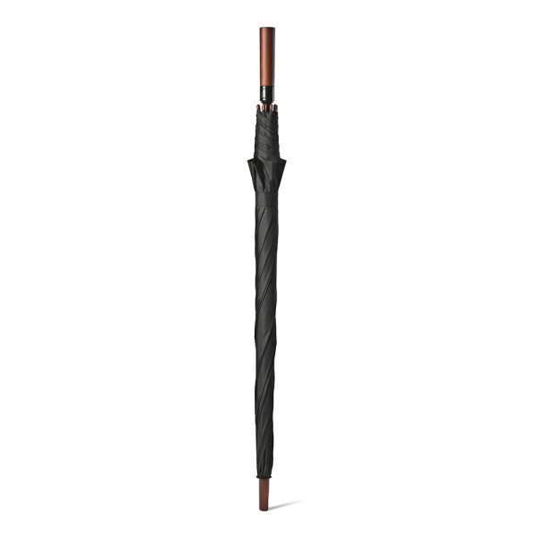 Parapluie de golf Aretha 32 pouces en rPET avec ouverture automatique et poignée bois – BCM Goodies