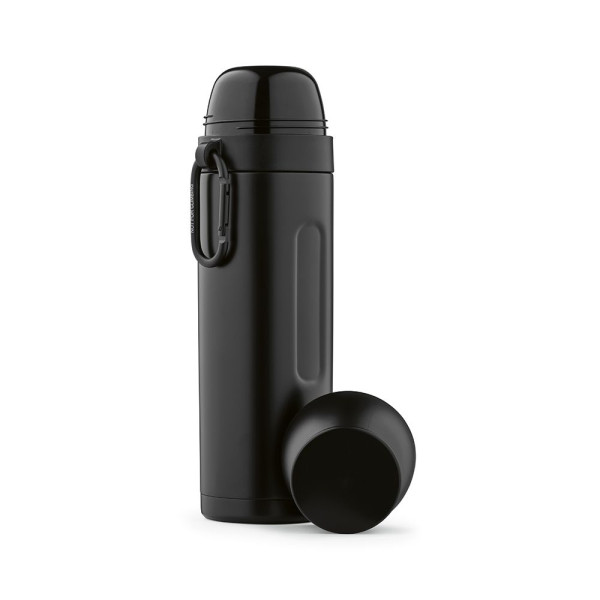 Thermos Loire 810 ml personnalisable en acier inoxydable recyclé avec tasses et mousqueton – BCM Goodies