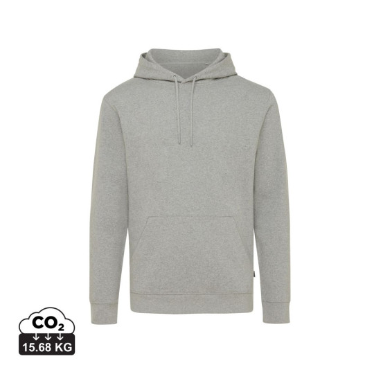 Sweat à capuche en coton recyclé et non teinté Iqoniq Torres - Sweat unisexe en coton recyclé et biologique, certifié OEKO-TEX® 