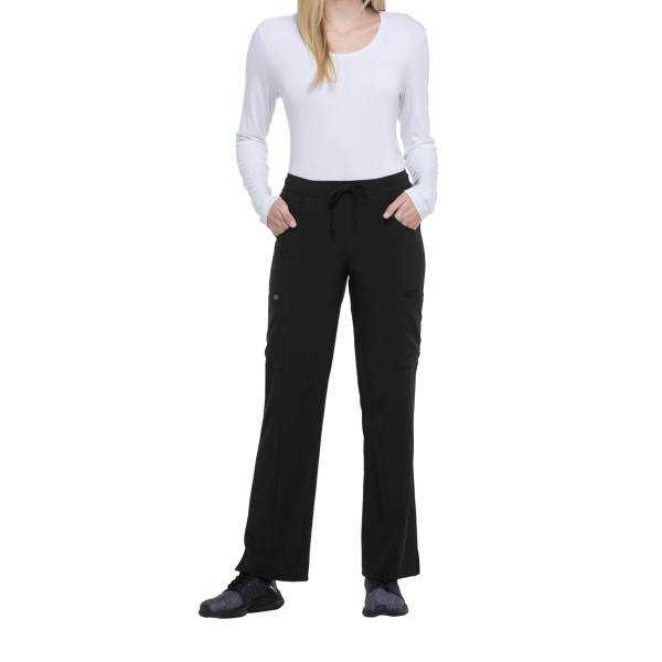 Pantalon à taille moyenne à cordon pour femme en polyester et élasthanne - BCM Goodies