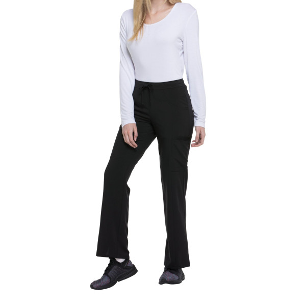 Pantalon à taille moyenne à cordon pour femme en polyester et élasthanne - BCM Goodies