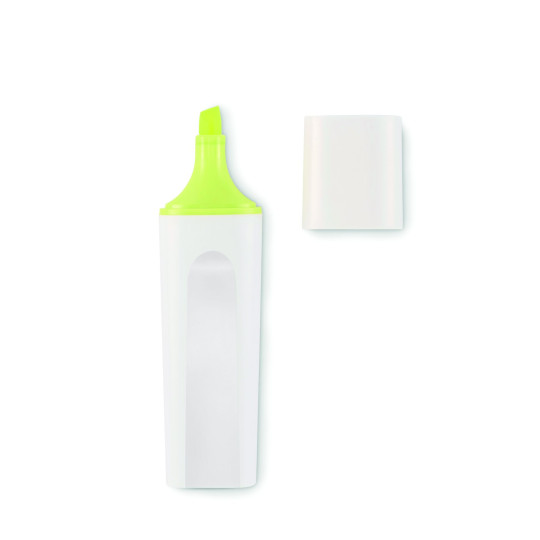 Surligneur en RPET LIT blanc personnalisable pour promouvoir votre marque - BCM Goodies