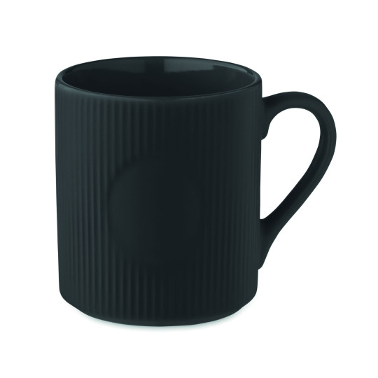 Tasse céramique striée 340 ml RIBMUG - Tasse en céramique mate avec capacité de 340 ml - Pour personnalisation logo ou message -