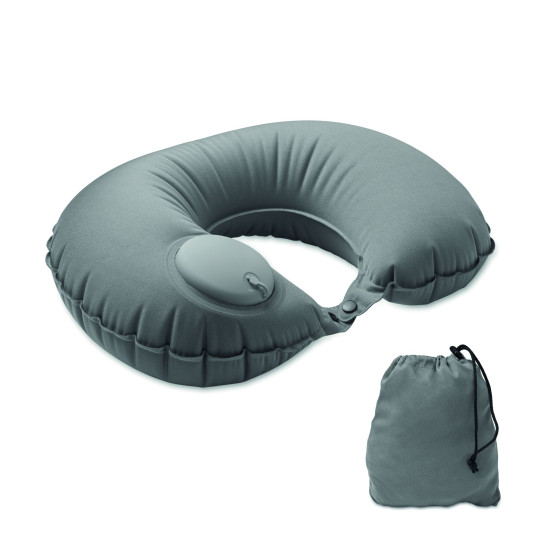 Oreiller de voyage gonflable HEDDOW personnalisable - Cadeau d'affaires pratique