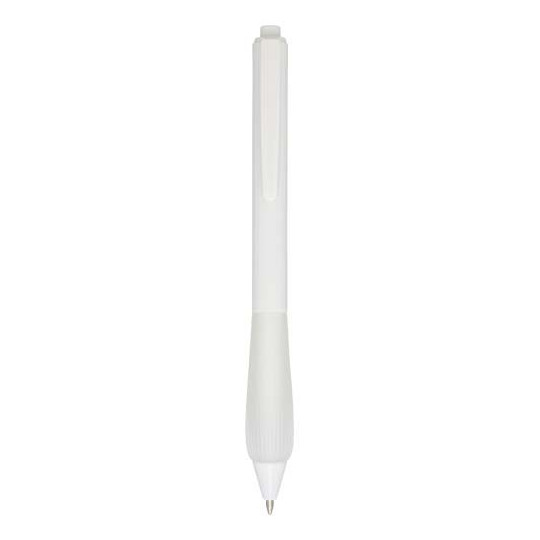 Stylo bille RABS Lorena en plastique recyclé avec grip en TPR 1,0 mm - Encre bleue - Longueur d'écriture de 1 000 mètres - 