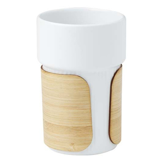 Gobelet Fika 340 ml avec couvercle en bambou - Accessoire écologique pour boissons chaudes | BCM Goodies