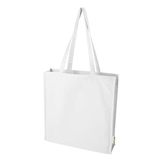Sac shopping à soufflets Florida certifié GRS 270 g/m² 14L - Coton recyclé certifié GRS - Idéal pour vos courses et objets du qu