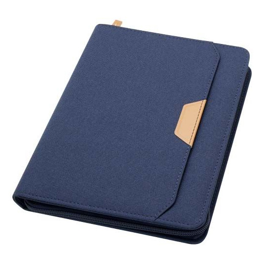 Porte-documents Nomumi A5 en plastique recyclé avec 64 feuilles lignées et fermeture à glissière - BCM Goodies