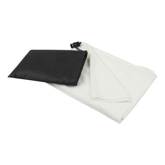Serviette de sport Lucas en rPET 50x100 cm - 100% polyester recyclé - Pochette non tissée - Idéal pour activités B2B