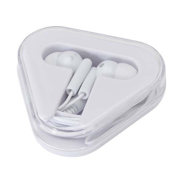Écouteurs Rebel avec étui de rangement en plastique recyclé - Accessoire pratique pour écouter de la musique où que vous soyez