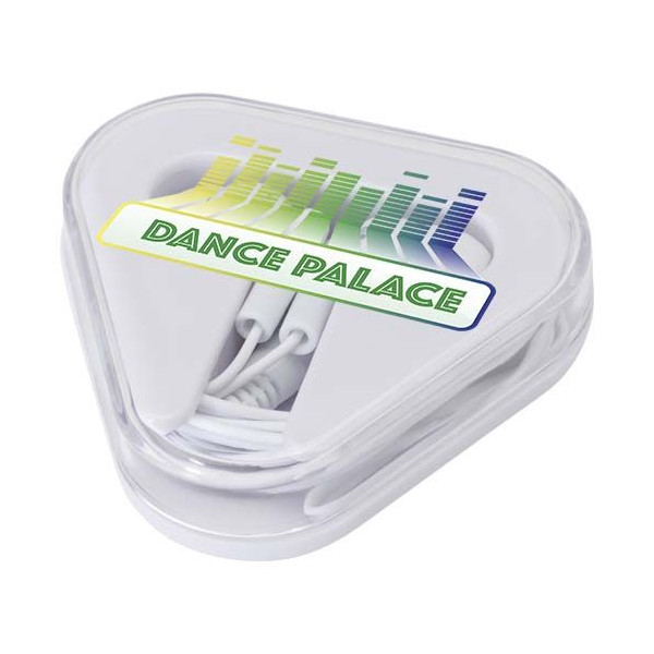 Écouteurs Rebel avec étui de rangement en plastique recyclé - Accessoire pratique pour écouter de la musique où que vous soyez