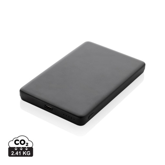 Powerbank 5000mAh et 5W en aluminium recyclé RCS Orion - Batterie de secours durable pour entreprise