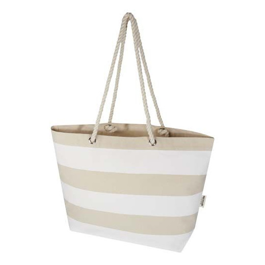 Tote bag de plage Florida recyclé GRS 270 g/m² - Sac shopping en coton 100 % recyclé certifié GRS - BCM Goodies