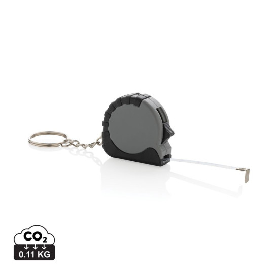 Porte-clés avec ruban de 1M en ABS recyclé RCS MeasureMate - Accessoire pratique et écologique