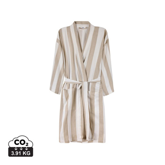 Meta titre SEO: Peignoir VINGA Peignoir S/M hammam GRS Ornos - Peignoir en coton recyclé et polyester pour un confort doux et éc