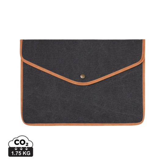 Housse d'ordinateur VINGA Bosler 14 en toile recyclée GRS - Accessoire éco-responsable pour protéger votre ordinateur