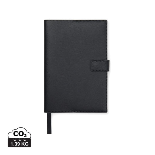 Carnet A5 en polyester recyclé RCS Timo - Carnet personnalisable durable - BCM Goodies
