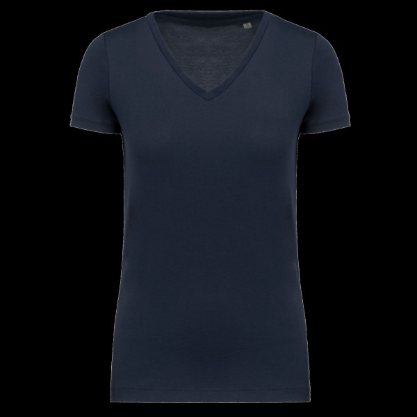 T-shirt Supima® col V manches courtes femme - 100% coton - BCM Goodies