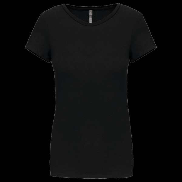 T-shirt col rond manches courtes femme personnalisable BCM Goodies - Confort optimal en coton et élasthanne - Coupe moderne et p