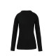 T-shirt col rond manches longues femme en coton et élasthanne - BCM Goodies