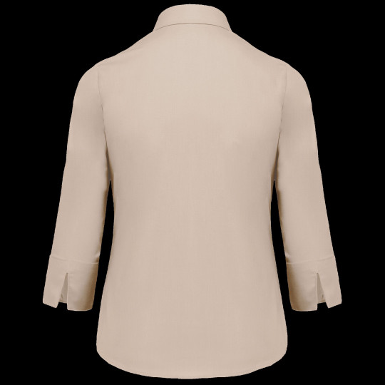 Chemise popeline polycoton manches 3/4 entretien facile pour femme - BCM Goodies