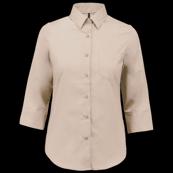 Chemise popeline polycoton manches 3/4 entretien facile pour femme - BCM Goodies