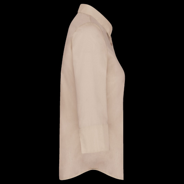 Chemise popeline polycoton manches 3/4 entretien facile pour femme - BCM Goodies